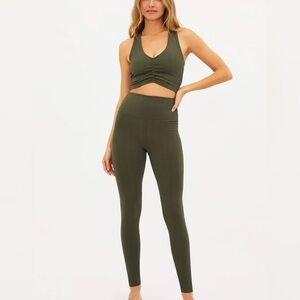 Beach Riot- Piper Leggings in olive cable